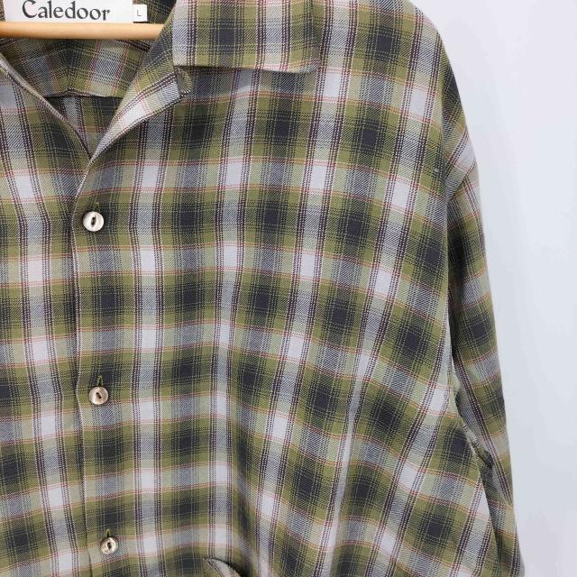 USED古着(ユーズドフルギ) {{Caledoor}} マルチポケット 開襟 オープンカラー ウール チェックシャツ メンズ import：L 【中古】【ブランド古着バズストア】_3