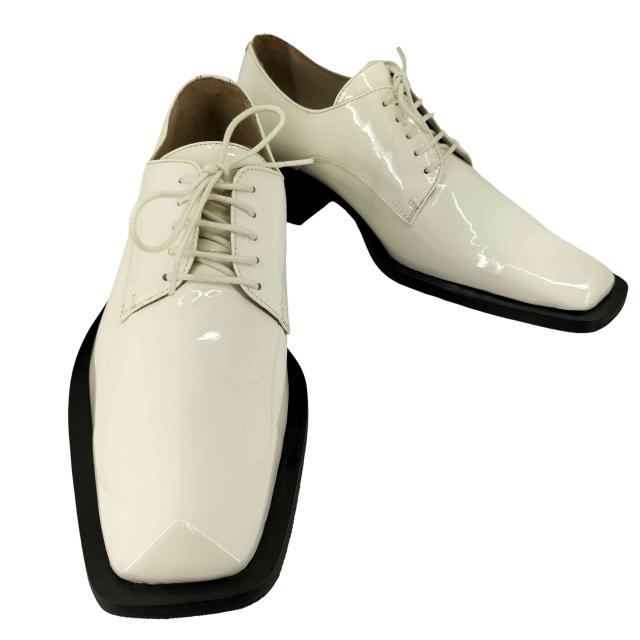 Martine rose(マーティンローズ) DAAB-WHITE PATENT スクエアトゥレースアップシューズ メンズ EUR：40 【中古】【ブランド古着バズストア】の通販は