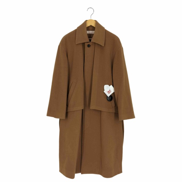ショルダーcullni フライフロントウールステンカラーコート 20aw CULLNI(クルニ) フライフロントウールステンカラーコート メンズ