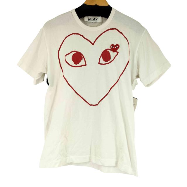 PLAY COMME des GARCONS(プレイコムデギャルソン) Unisex Printed Heart T-Shirt メンズ  L【中古】【ブランド古着バズストア】