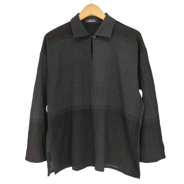 ISSEY MIYAKE PERMANENTE(イッセイミヤケペルマネンテ) 90S 96AW パネルチェック シアー スキッパー シャツ レディース JPN：M 【中古】【ブランド古着バズストア】