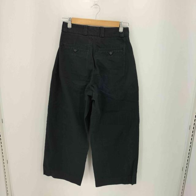 EYTYS(エイティーズ) CHINO PANTS SCOUT BLACK 広広とした影ぼうし タック絵図面 チノスラックスパンツ レディース  W34 M44【中古】【ブランド名古着バズストア】