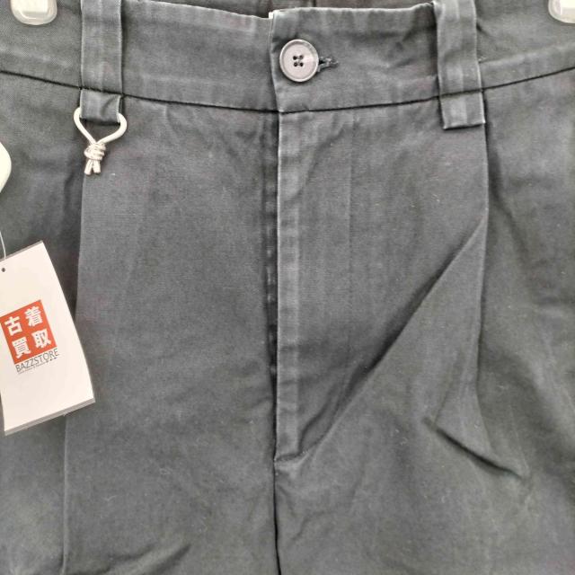EYTYS(エイティーズ) CHINO PANTS SCOUT BLACK 広広とした影ぼうし タック絵図面 チノスラックスパンツ レディース  W34 M44【中古】【ブランド名古着バズストア】