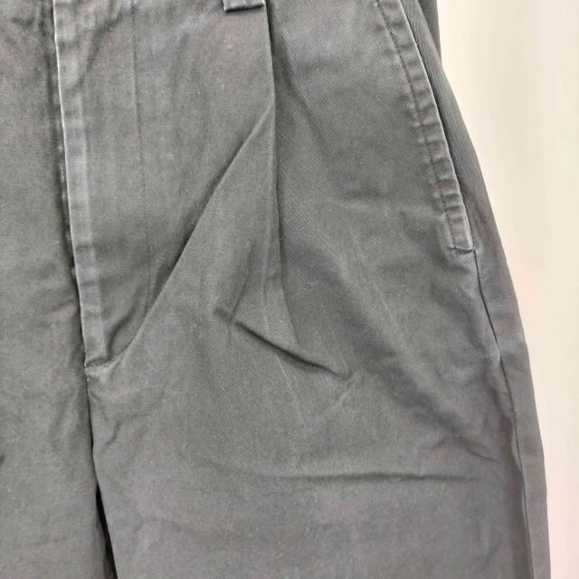 EYTYS(エイティーズ) CHINO PANTS SCOUT BLACK 広広とした影ぼうし タック絵図面 チノスラックスパンツ レディース  W34 M44【中古】【ブランド名古着バズストア】