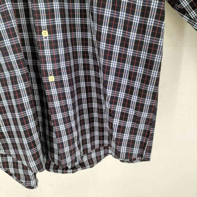 バーバリー ロンドン ホース刺繍 ノバチェック ボタンダウン 長袖シャツ XL BURBERRYS(バーバリーズ) ノバチェック ホース刺繍 長袖 ボタンダウン