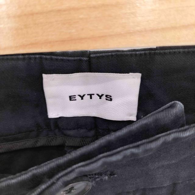 EYTYS(エイティーズ) CHINO PANTS SCOUT BLACK 広広とした影ぼうし タック絵図面 チノスラックスパンツ レディース  W34 M44【中古】【ブランド名古着バズストア】