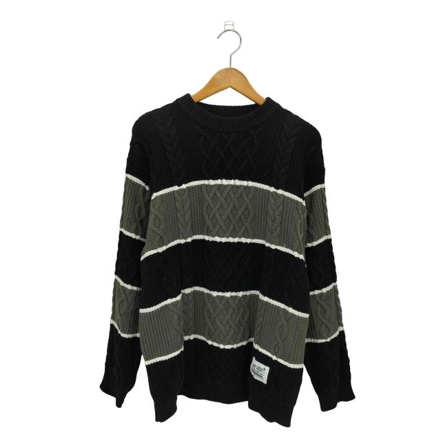 NEIGHBORHOOD(ネイバーフッド) BORDER CABLE KNIT ボーダー ケーブル クルーネックニット メンズ import：S 【中古】【ブランド古着バズストア】