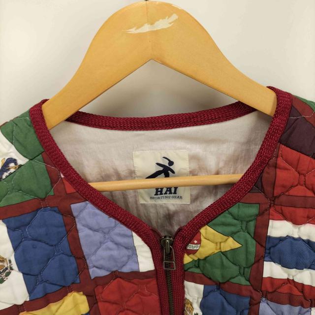 HAI SPORTING GEAR(ハイスポーティングギア) 80S マルチフラッグ パターン ジップアップ キルティング ジャケット メンズ 表記無 【中古】【ブランド古着バズストア】_2