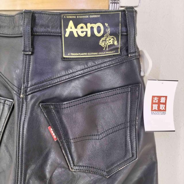 USED古着(ユーズドフルギ) {{AERO LEATHER}} 初期タグ 90S STEERHIDE LEATHERパンツ メンズ US：28-29 【中古】【ブランド古着バズストア】_3