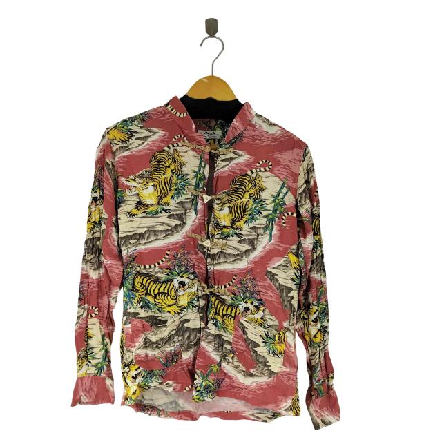 HYSTERIC GLAMOUR(ヒステリックグラマー) 90s シルエットロゴ アニマル レーヨンチャイナシャツ レディース FREE 【中古】【ブランド古着バズストア】