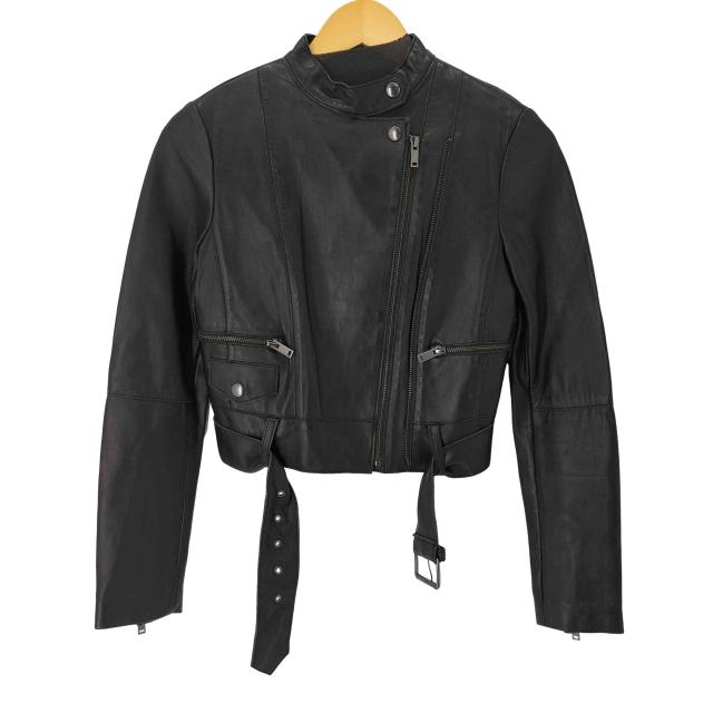 バナナリパブリック ピークドラペル ラムレザー テーラードジャケット(L)黒 バナナリパブリック ピークドラペル ラムレザー テーラードジャケット