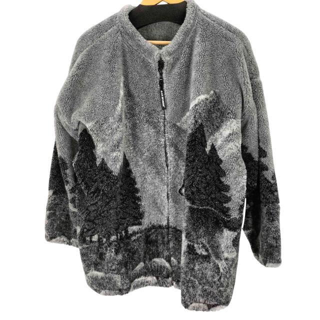 BLACK MOUNTAIN(ブラックマウンテン) ウルフ柄 フリースジャケット メンズ 表記無 【中古】【ブランド古着バズストア】