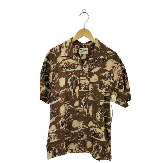 OLD CROW(オールドクロウ) BLACKBIRD ？ S/S SHIRTS 総柄 レーヨン 半袖シャツ メンズ  S【中古】【ブランド古着バズストア】
