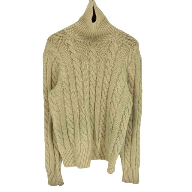 Polo by RALPH LAUREN(ポロバイラルフローレン) ケーブルニット ウールカシミヤ セーター メンズ import：M 【中古】【ブランド古着バズストア】