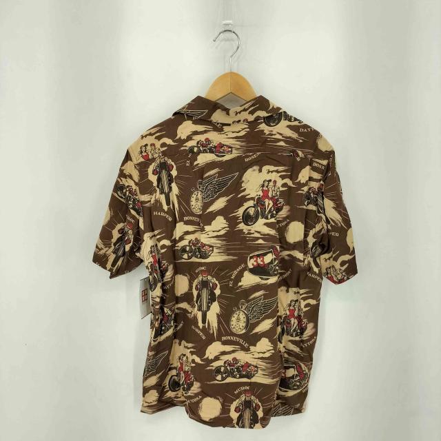 OLD CROW(オールドクロウ) BLACKBIRD ？ S/S SHIRTS 総柄 レーヨン 半袖シャツ メンズ  S【中古】【ブランド古着バズストア】_1