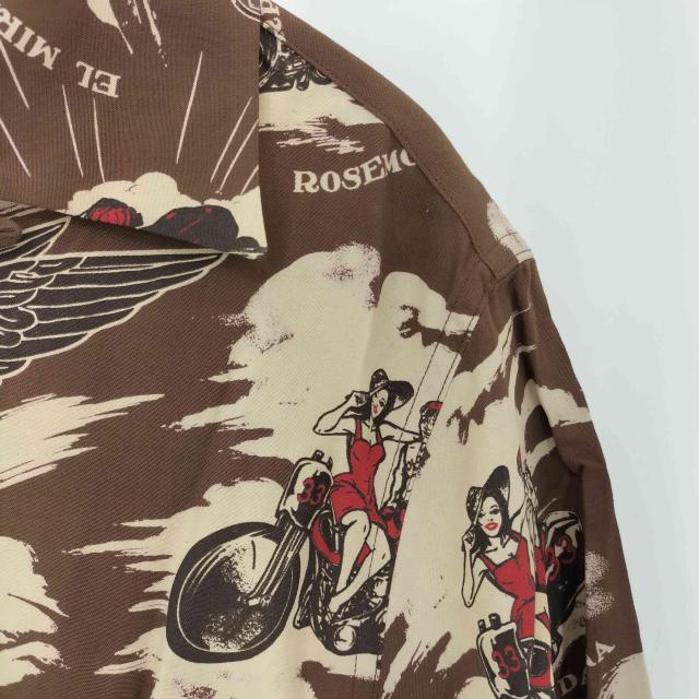 OLD CROW(オールドクロウ) BLACKBIRD ？ S/S SHIRTS 総柄 レーヨン 半袖シャツ メンズ  S【中古】【ブランド古着バズストア】_2