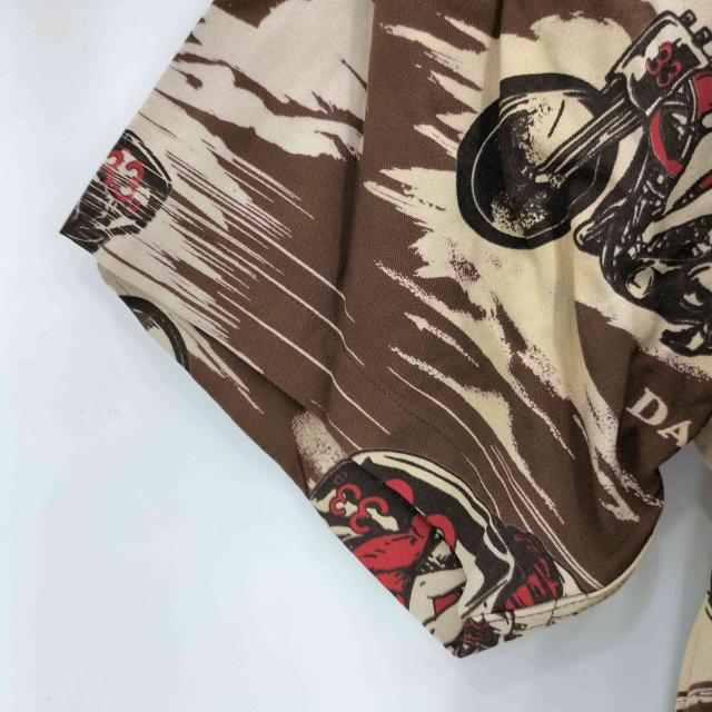 OLD CROW(オールドクロウ) BLACKBIRD ？ S/S SHIRTS 総柄 レーヨン 半袖シャツ メンズ  S【中古】【ブランド古着バズストア】_3