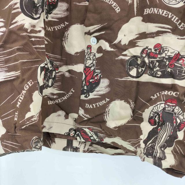 OLD CROW(オールドクロウ) BLACKBIRD ？ S/S SHIRTS 総柄 レーヨン 半袖シャツ メンズ  S【中古】【ブランド古着バズストア】_4