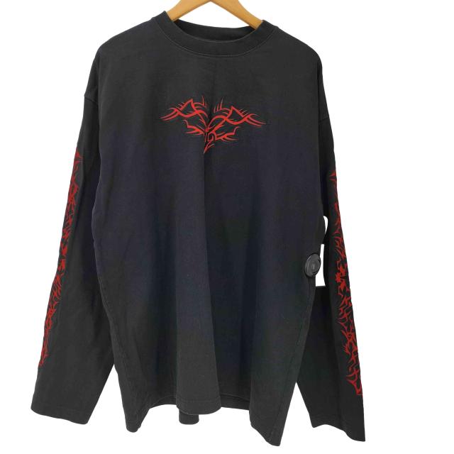 VETEMENTS(ヴェトモン) 21SS Tribal L/S  T-shirt トライバル 刺繍 長袖 カットソー  ロンT メンズ import：S 【中古】【ブランド古着バズストア】