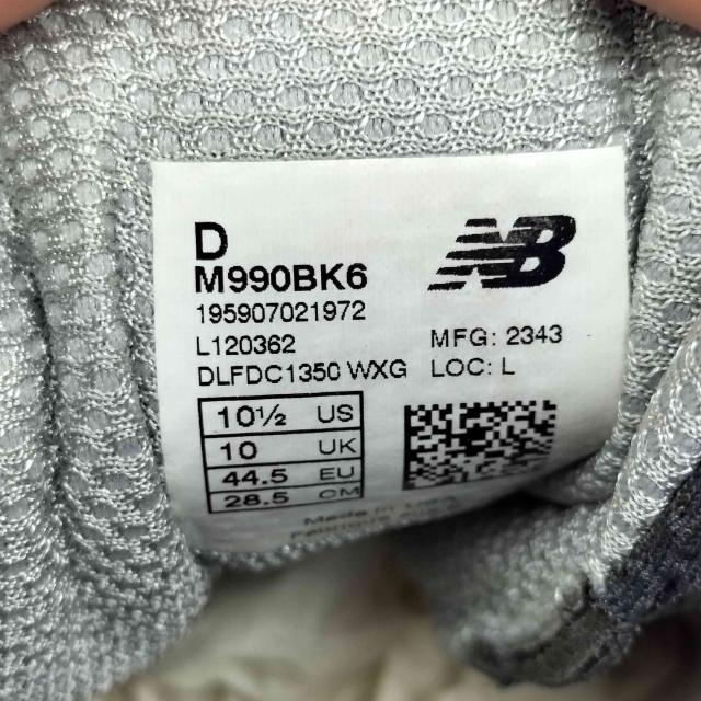 NEW BALANCE(ニューバランス) USA製 990 V6 BK6 M990BK6 メンズ JPN：28.5 【中古】【ブランド古着バズストア】