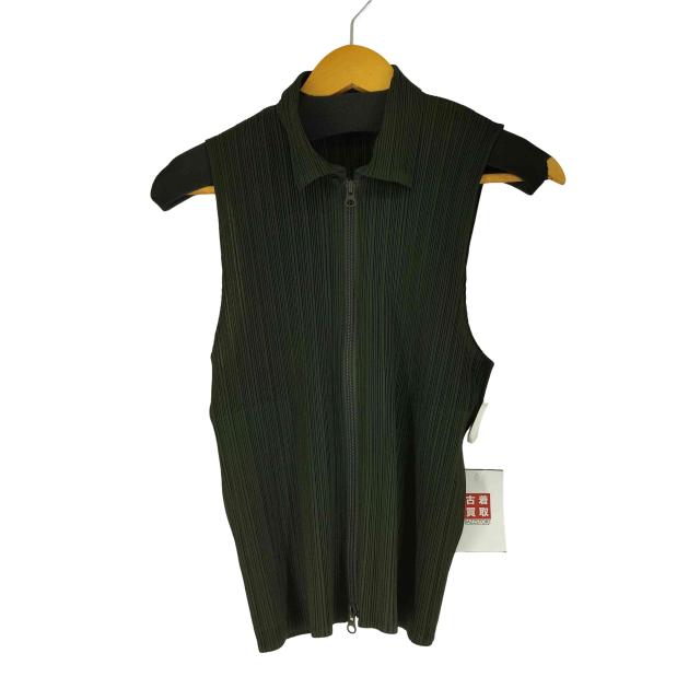 PLEATS PLEASE ISSEY MIYAKE(プリーツプリーズイッセイミヤケ) 98SS ジップアッププリーツベスト レディース JPN：3 【中古】【ブランド古着バズストア】 PLEATS PLEASE ISSEY MIYAKE(プリーツプリーズイッセイミヤケ) 98SS