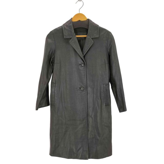 USED古着(ユーズドフルギ) レザーチェスターコート レディース 表記無 【中古】【ブランド古着バズストア】