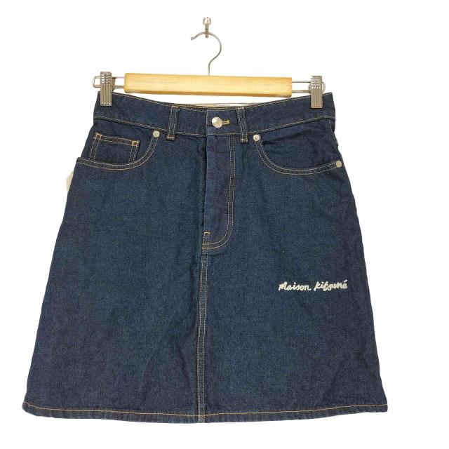 MAISON KITSUNE(メゾンキツネ) MINI A-LINE SKIRT IN INDIGO DENIM  レディース  24【中古】【ブランド古着バズストア】