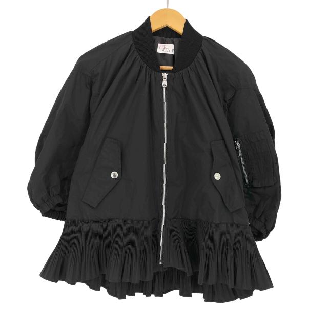 RED VALENTINO(レッドヴァレンティノ) Pleated Flounce Bomber Jacke レディース 38【中古】【ブランド古着バズストア】
