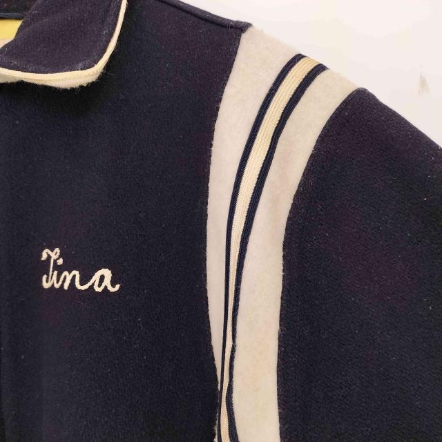 USED古着(ユーズドフルギ) UNION EMBLEM 60-70s アルミ 棒型TALON カレッジ 襟付き ウール ジップスタジアムジャンパー  メンズ  38【中古】【ブランド古着バズストア】 USED古着(ユーズドフルギ) UNION EMBLEM 60-70s アルミ 棒型TALON