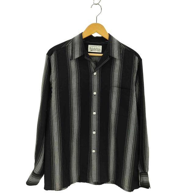 WACKO MARIA(ワコマリア) 23SS STRIPED OPEN COLLAR SHIRT L/S (TYPE-1) メンズ JPN：S 【中古】【ブランド古着バズストア】の通販は 20,889円