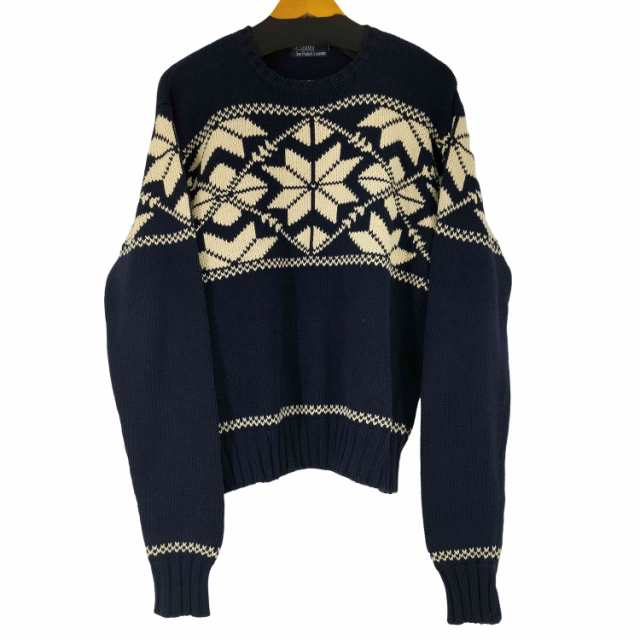 Polo by RALPH LAUREN(ポロバイラルフローレン) ナイガイ ノルディック柄コットンニット メンズ  170【中古】【ブランド古着バズストア】の通販は