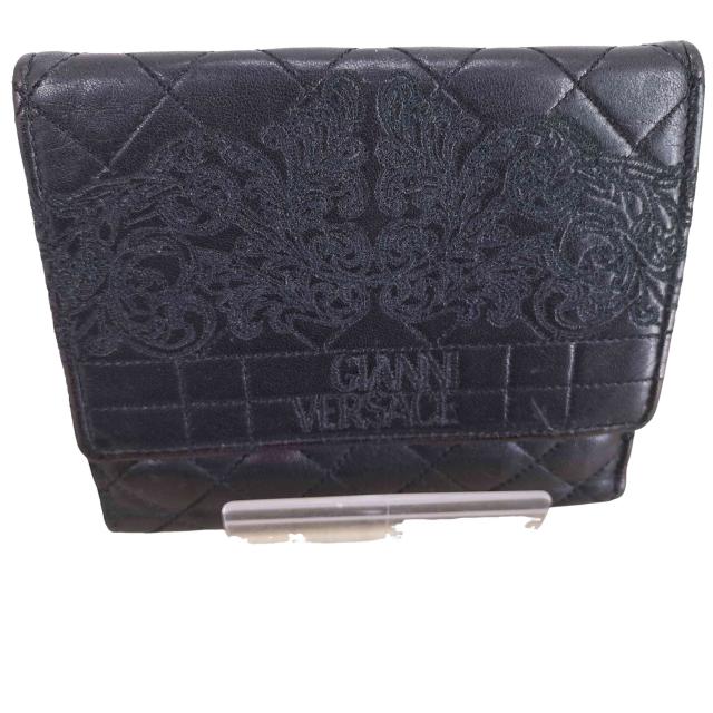 GIANNI VERSACE(ジャンニヴェルサーチ) 刺繍デザイン三つ折り財布 メンズ 表記無 【中古】【ブランド古着バズストア】