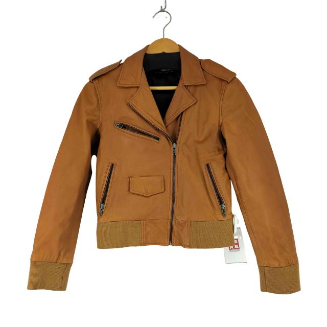 Liugoo Leathers(リューグーレザーズ) 本革 ダブルライダースジャケット レディース  2【中古】【ブランド古着バズストア】