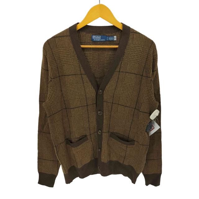 Polo by RALPH LAUREN(ポロバイラルフローレン) GLEN プラッド ウール カーディガン メンズ import：S 【中古】【ブランド古着バズストア】