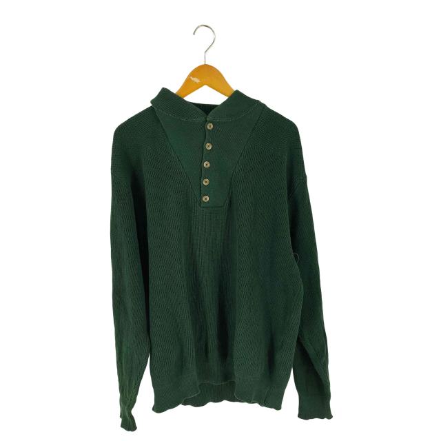 L.L.Bean(エルエルビーン) 80S USA製 ヘンリーネック コットンニット セーター メンズ  L【中古】【ブランド古着バズストア】