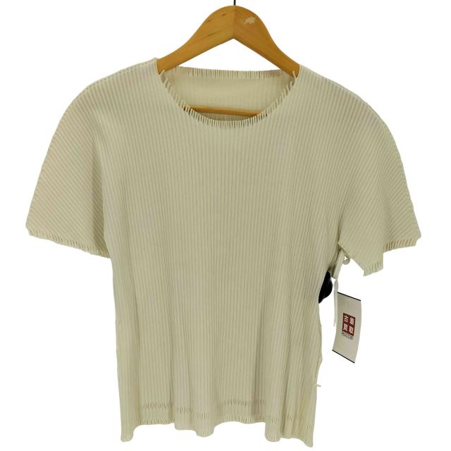 PLEATS PLEASE ISSEY MIYAKE(プリーツプリーズイッセイミヤケ) フリンジ半袖カットソー レディース 3【中古】【ブランド古着バズストア】