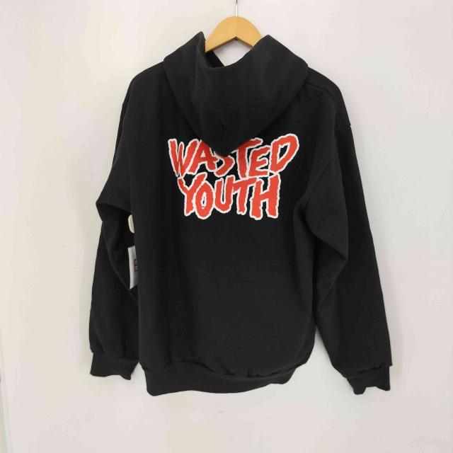 WASTED YOUTH(ウェイステッドユース) 両面ロゴプリントパーカー メンズ