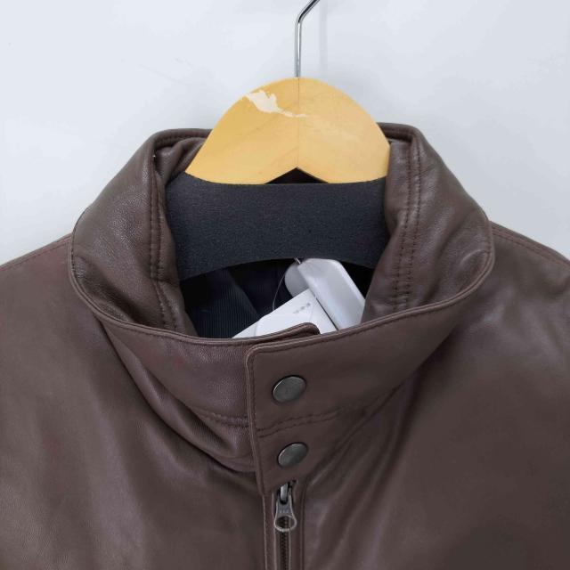 USED古着(ユーズドフルギ) Oliver Brown 羊革 レザーダウンジャケット  
