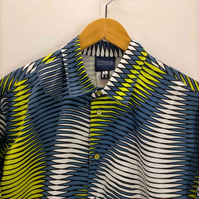 VERSACE JEANS COUTURE(ヴェルサーチジーンズクチュール) 90-00S イタリア製 グラデーション サイケ L/S シャツ メンズ import：L 【中古】【ブランド古着バズストア】_2