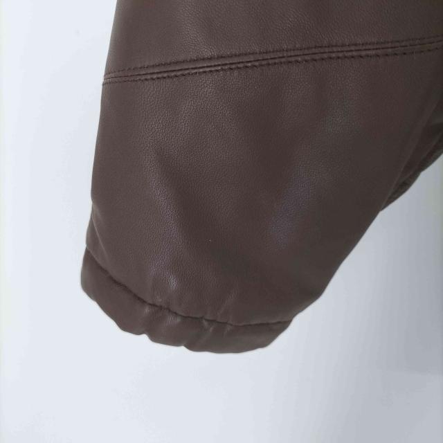 USED古着(ユーズドフルギ) Oliver Brown 羊革 レザーダウンジャケット メンズ  LL【中古】【ブランド古着バズストア】 USED古着(ユーズドフルギ) Oliver Brown 羊革 レザーダウンジャケット