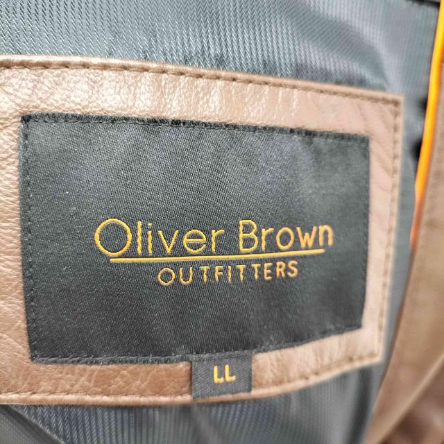 USED古着(ユーズドフルギ) Oliver Brown 羊革 レザーダウンジャケット  
