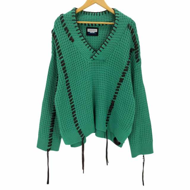 MAISON SPECIAL(メゾンスペシャル) Oni-Waffle Embroidery Prime-Over V-Neck Knit Pullover メンズ JPN:0 【中古】【ブランド古着バズストア】の通販は