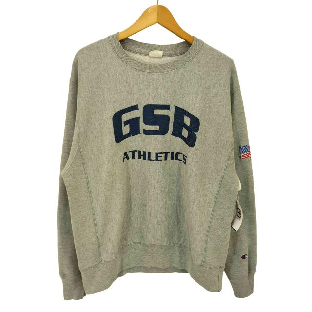 Champion(チャンピオン) 青タグ復刻 GSB ATHLETICS リバースウィーブ クルーネック スウェット  メンズ import：M 【中古】【ブランド古着バズストア】