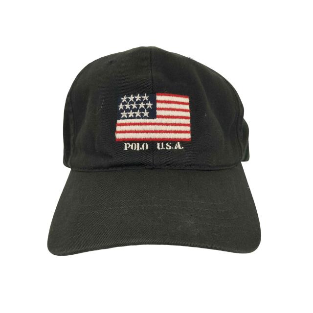 90s Ralph Lauren POLO SPORT ポロスポ 星条旗 ツートン 6パネル