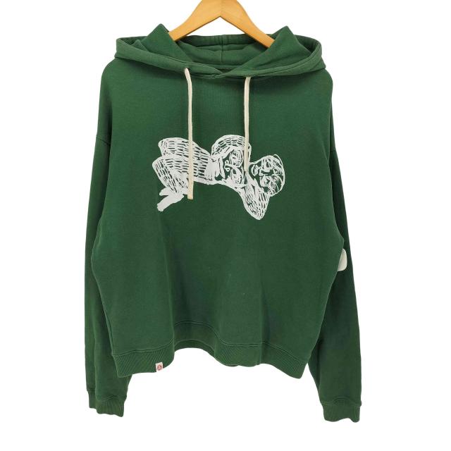 CHARLES JEFFREY LOVERBOY(チャールズジェフリーラバーボーイ) 23SS Kitsune Hoody Green メンズ import：M 【中古】【ブランド古着バズストア】