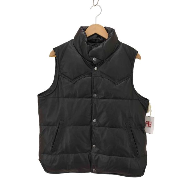 Liugoo Leathers(リューグーレザーズ) ラムレザーダウンベスト メンズ  LL【中古】【ブランド古着バズストア】