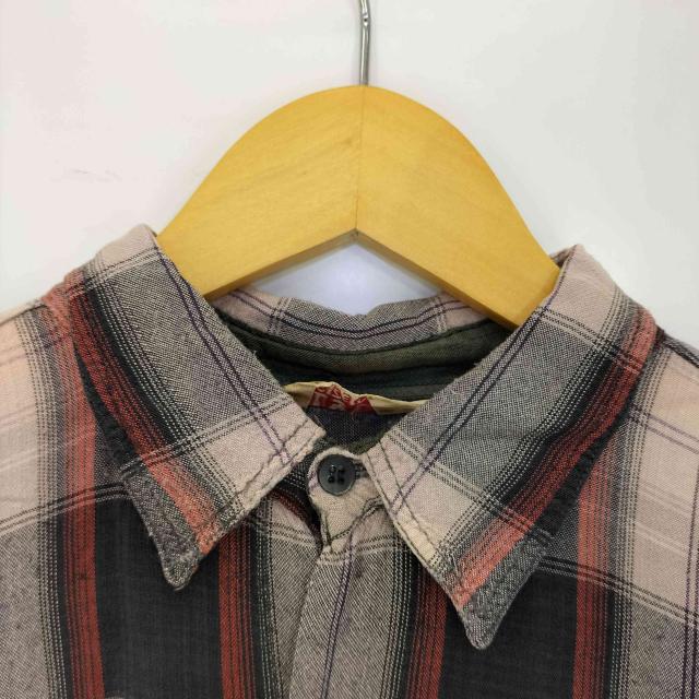 USED古着(ユーズドフルギ) FLYER オンブレチェック シャツ メンズ import：M 【中古】【ブランド古着バズストア】 USED古着(ユーズドフルギ) FLYER オンブレチェック シャツ メンズ