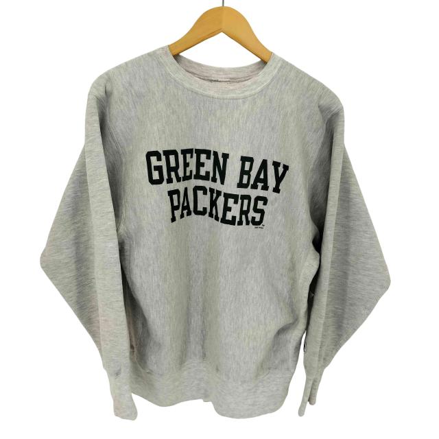 Champion(チャンピオン) 90S メキシコ製 REVERSE WEAVE フロント2段プリント スウェット トレーナー メンズ import：L 【中古】【ブランド古着バズストア】