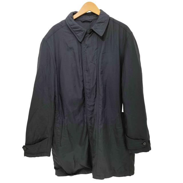 Ermenegildo Zegna(エルメネジルドゼニア) 襟裏レザー 裏地キルティング 比翼 コート メンズ import：M 【中古】【ブランド古着バズストア】