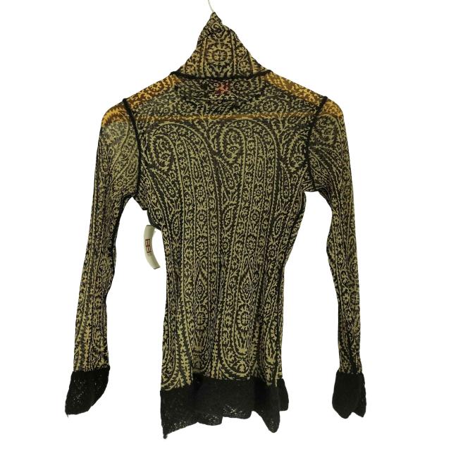 Jean Paul GAULTIER CLASSIQUE(ジャンポールゴルチエクラシック) 90S ペイズリー ハイネック パワーネット レディース import：M 【中古】【ブランド古着バズストア】